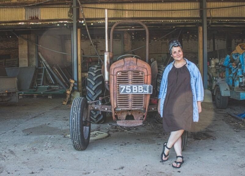 Charming indoor space at HIVEhair by Tabbie in The Barn, Wrentham, England, GB featuring vintage tractor.