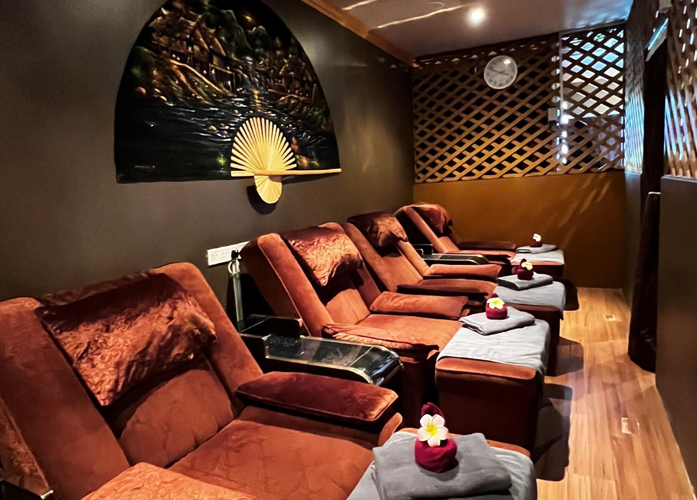 Relaxing spa chairs at Siam Wellness Centre and Beauty Spa in Kota Kinabalu, Sabah, MY.