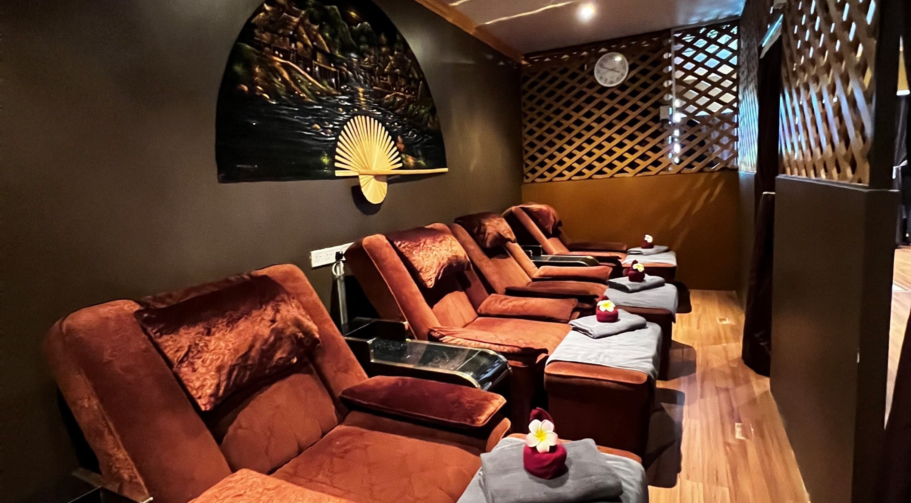 Relaxing spa chairs at Siam Wellness Centre and Beauty Spa in Kota Kinabalu, Sabah, MY.