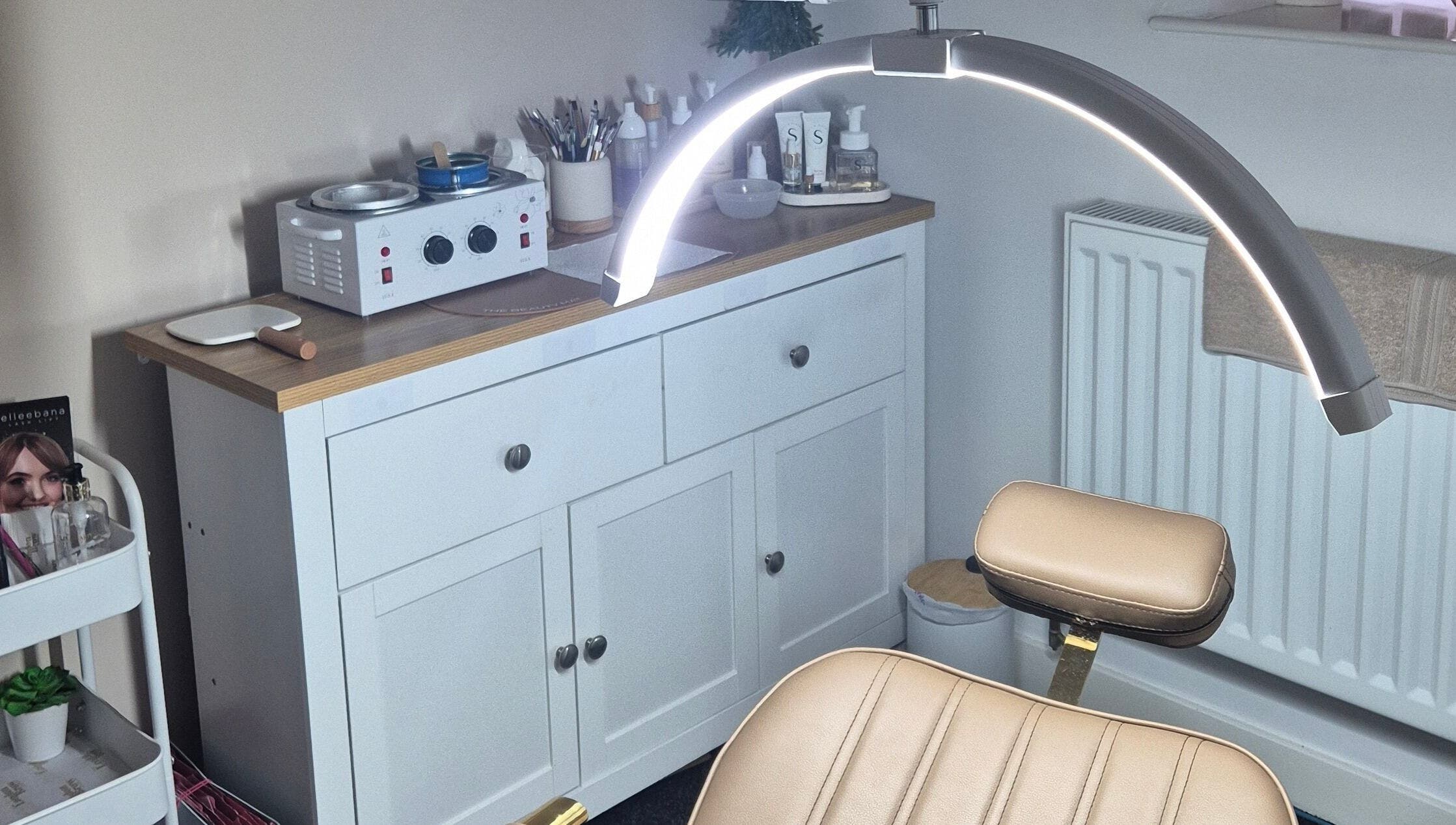 Cozy beauty station at Nicola Battle - The Little Brow Room, Scarborough, England, GB, featuring a chic setup.