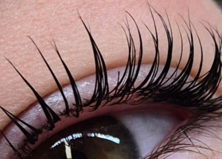 Close-up of lashes at Nicola Battle - The Little Brow Room, Scarborough, England, GB.