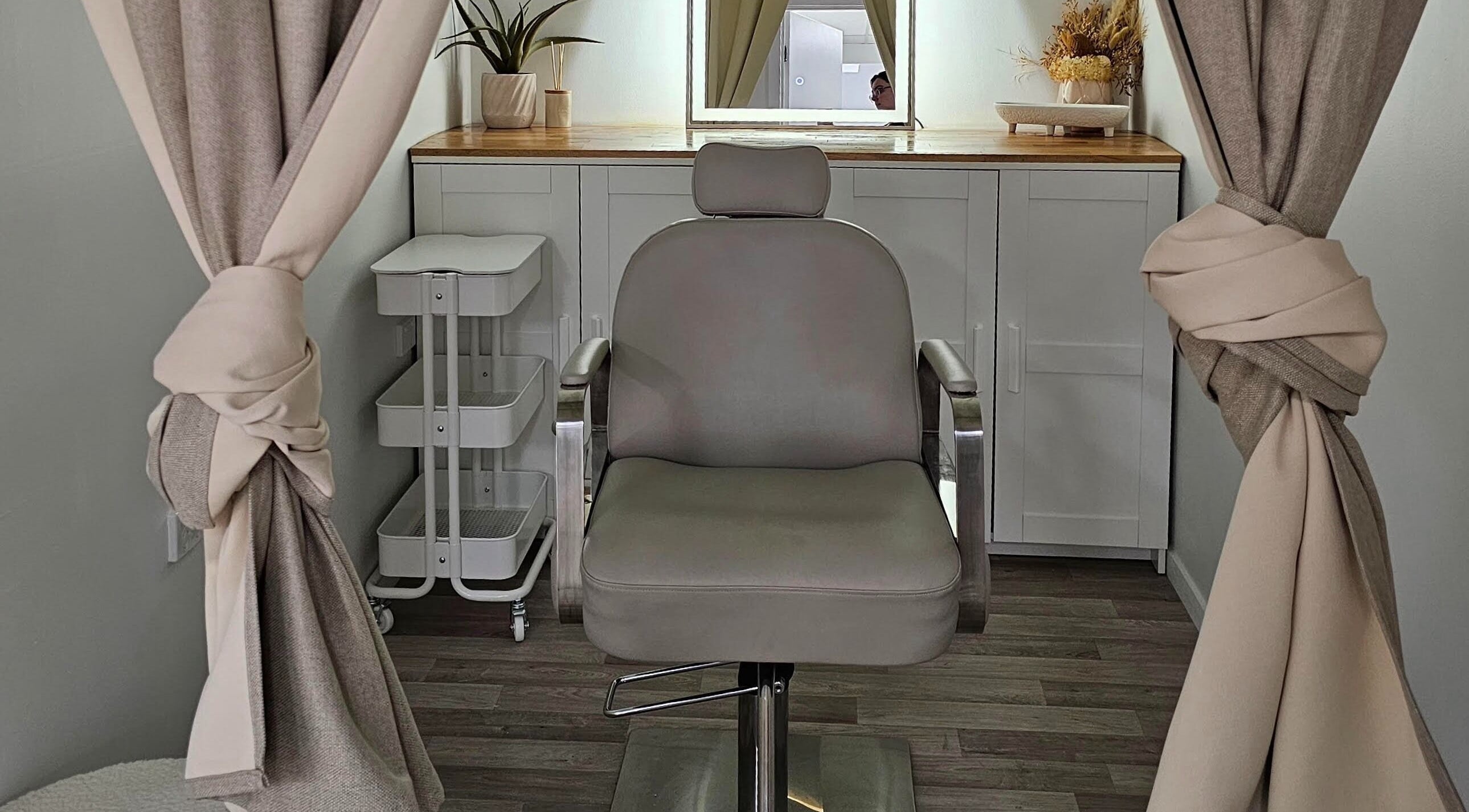 Elegant treatment chair at Bitter Sweet Beauty Lounge in Loganholme, Queensland, AU with serene decor.