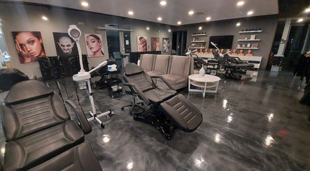 Modern makeup studio at Multimedia Makeup Academy of Michigan in Troy, Michigan, US with sleek equipment.