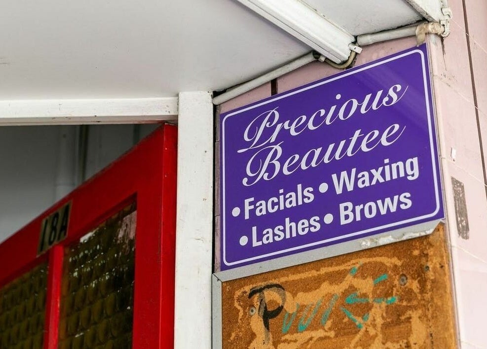 Precious Beautee sign displaying beauty services in Ashfield, New South Wales, AU.