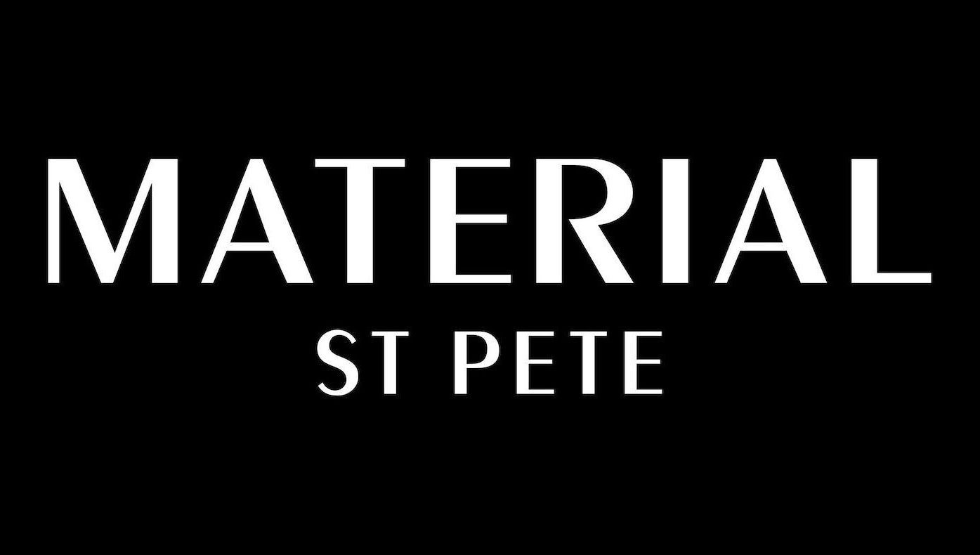 Logo for MATERIAL - St Pete, a beauty venue in St. Petersburg, Florida, US.