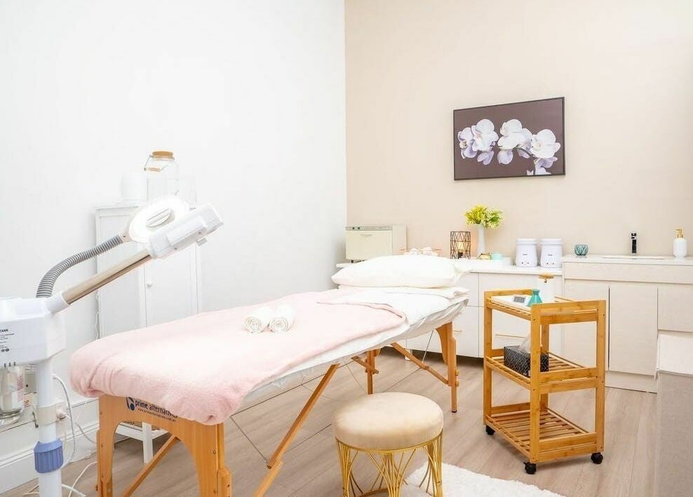 Tranquil treatment room in Seven Salon, Bentleigh East, Victoria, AU, with cozy decor and modern equipment.