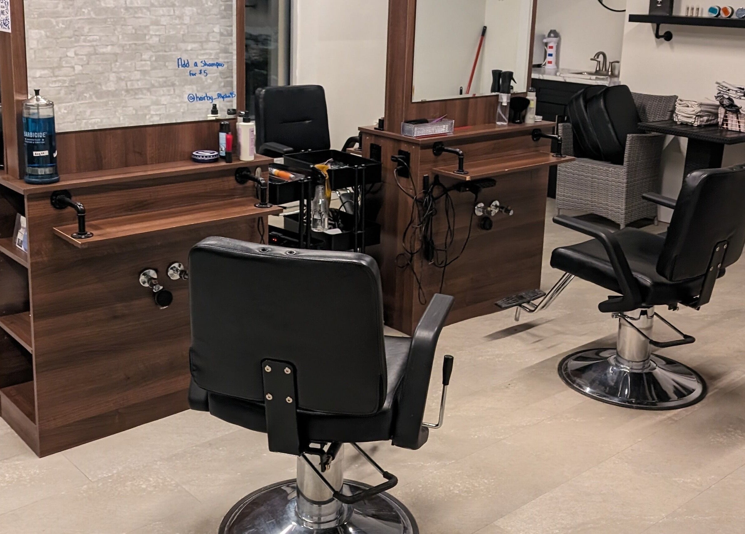 Elegant salon setup at Shear Amazement and Luminous Spa Inc. in Kitchener, Ontario, CA.