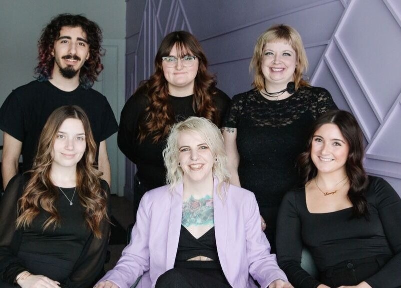 Friendly staff at Shear Amazement and Luminous Spa Inc. in Kitchener, Ontario, CA, welcoming you with smiles.