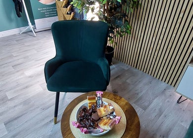 Comfortable seating with refreshments at Massage Therapy, South Elmsall, England, GB.