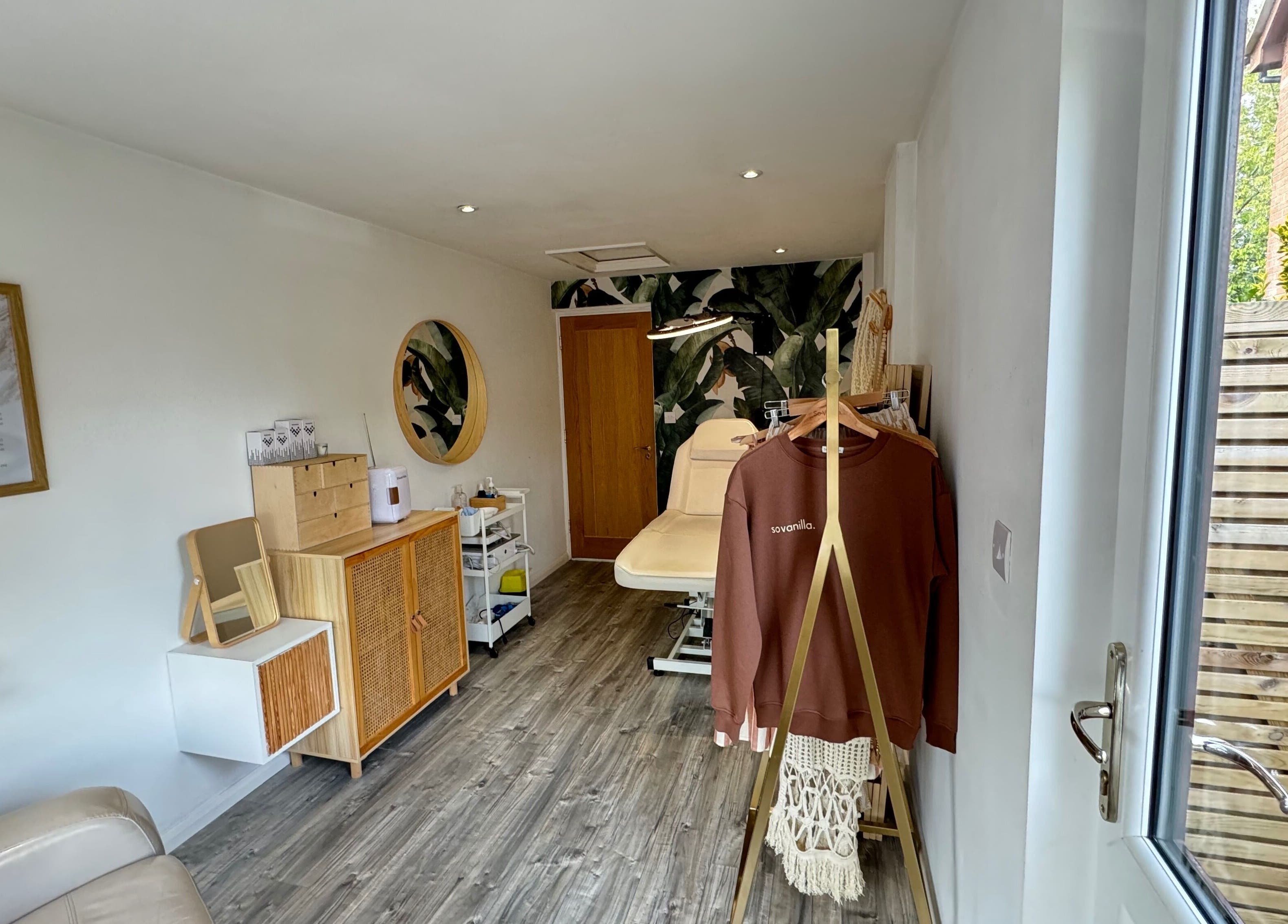 Elegant interior of SoVanilla Styling at Old Farm Park, England, GB. Cozy setup with modern decor elements.