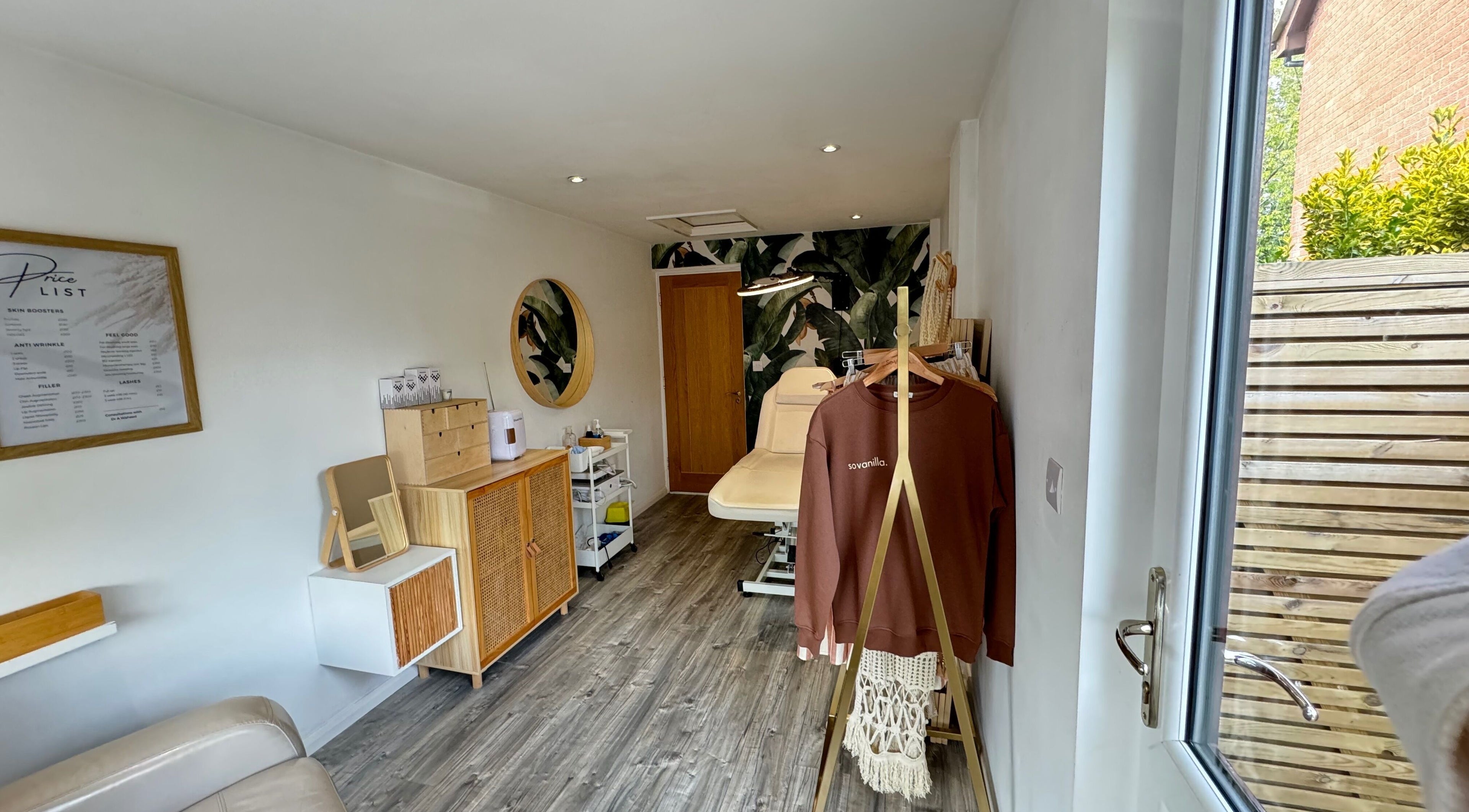 Elegant interior of SoVanilla Styling at Old Farm Park, England, GB. Cozy setup with modern decor elements.