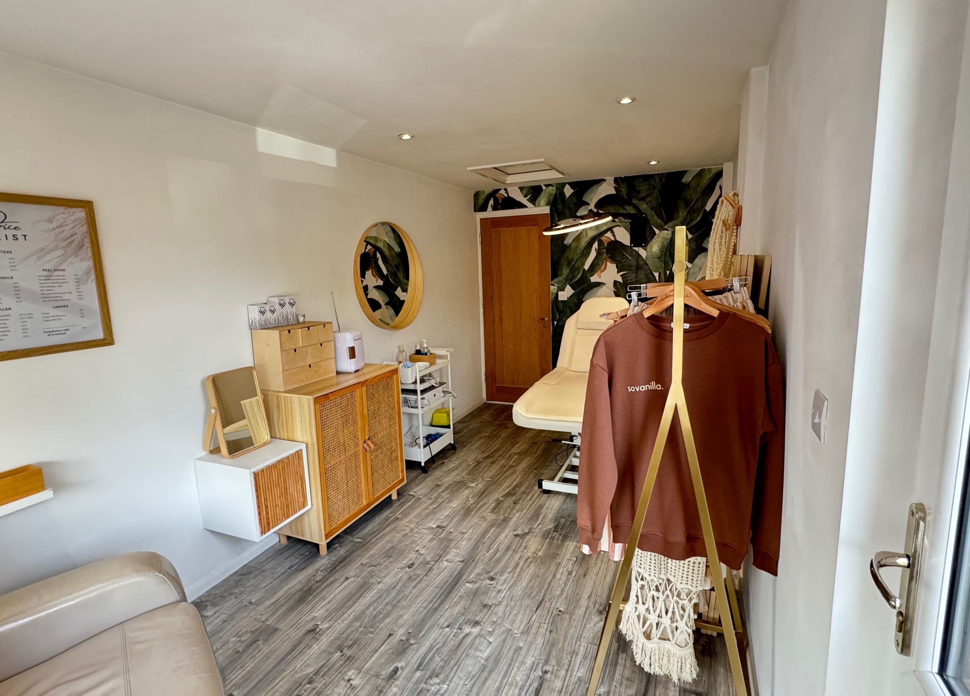 Interior view of SoVanilla Styling at Old Farm Park, England, GB showcasing elegant, modern decor.