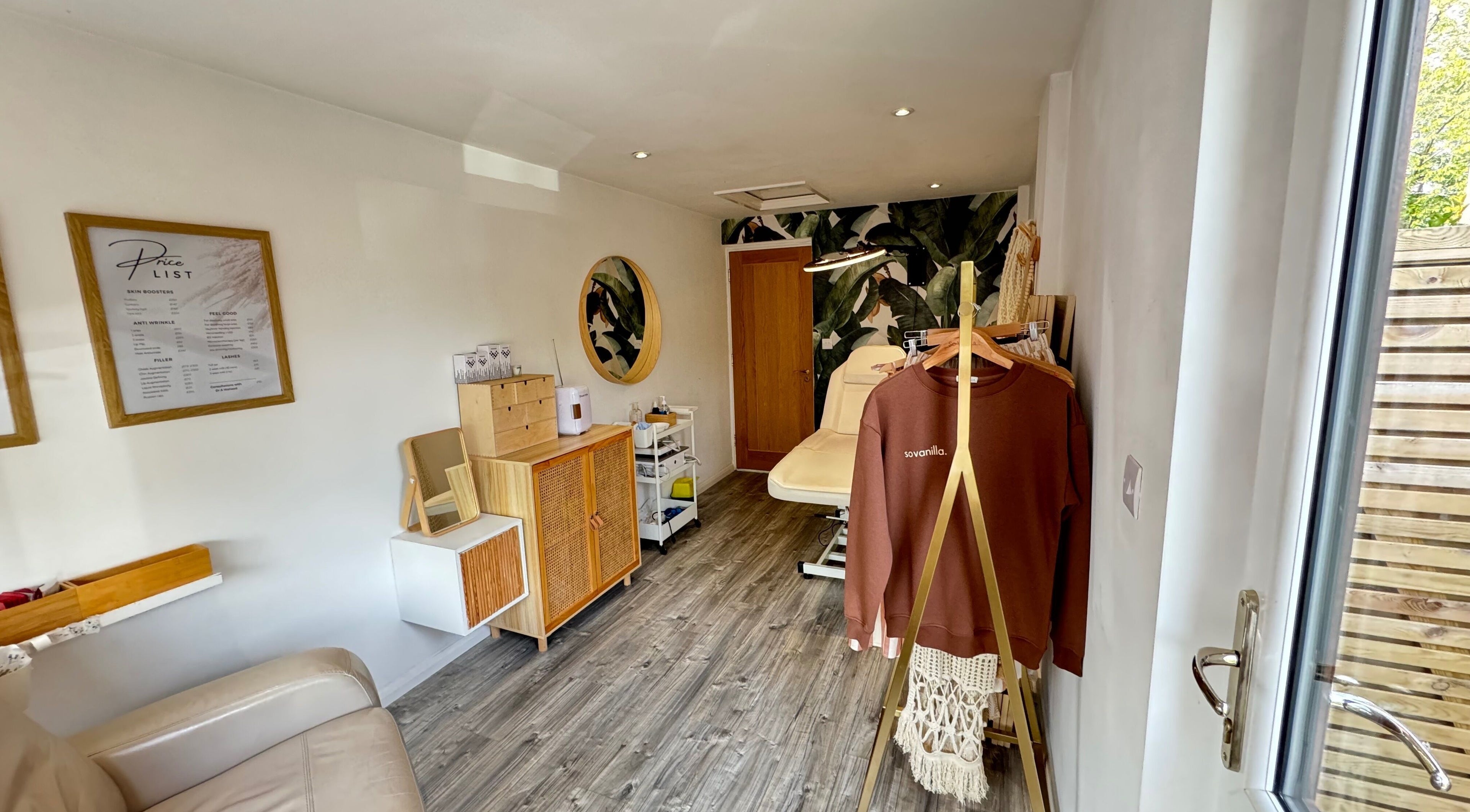 Interior view of SoVanilla Styling at Old Farm Park, England, GB showcasing elegant, modern decor.