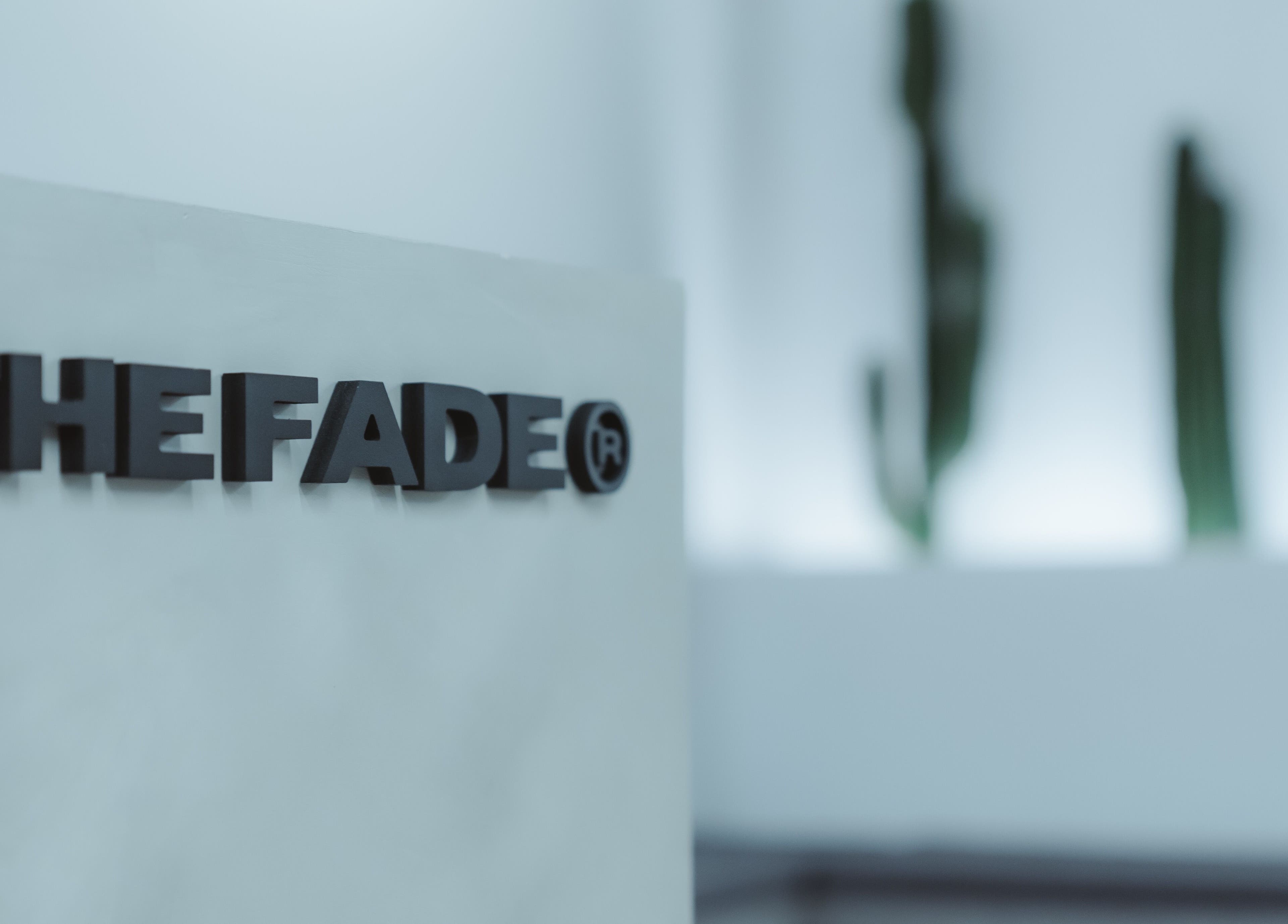 Cartel moderno de The Fade | Barber Salon en Vitoria-Gasteiz, País Vasco, ES, resaltando estilo contemporáneo.