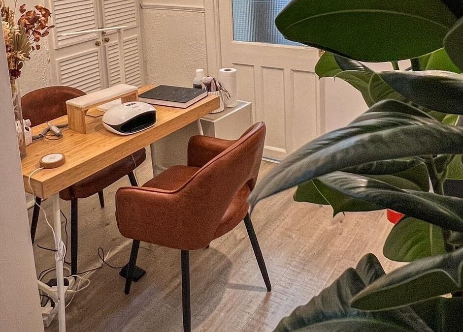 Inviting desk area at Vivere Concept, Dublin 2, County Dublin, IE, featuring warm decor and modern amenities.