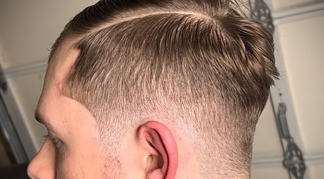 Precision haircut at Zayythebarber, Surrey, British Columbia, CA showcases expert styling and sharp lines.