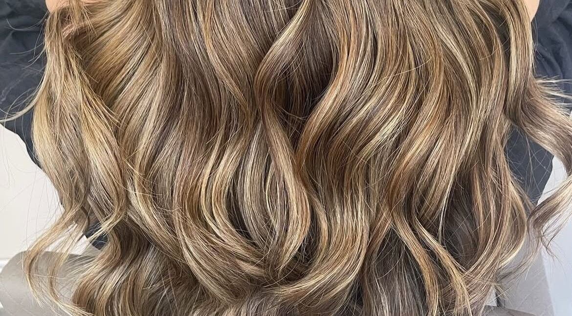 Lush golden waves hairstyle at The Locks Shed, Wickford, England, GB, showcasing expert salon styling.