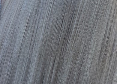 Silky platinum blonde hair styled at Hair By Shannyn at Salon Biba, Larbert, Scotland, GB.