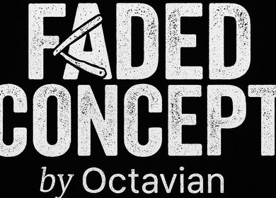 Logo alb-negru FADED CONCEPT by Octavian situat în Pitești, Județul Argeș, RO.