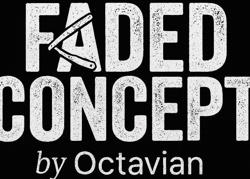 Logo alb-negru FADED CONCEPT by Octavian situat în Pitești, Județul Argeș, RO.