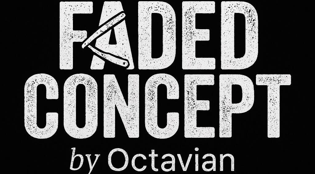 Logo alb-negru FADED CONCEPT by Octavian situat în Pitești, Județul Argeș, RO.