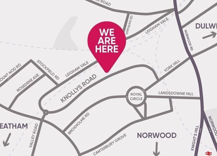 Map showing Jasia Holistic@ The Vale Living location in London, GB with a 'We Are Here' marker.