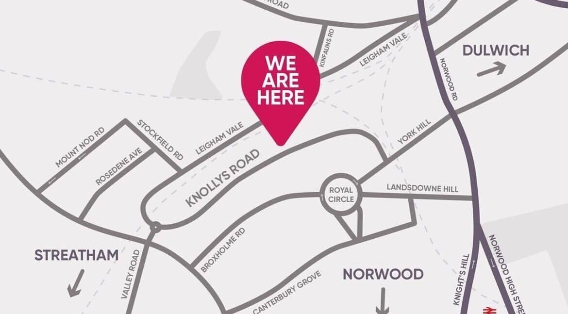 Map showing Jasia Holistic@ The Vale Living location in London, GB with a 'We Are Here' marker.