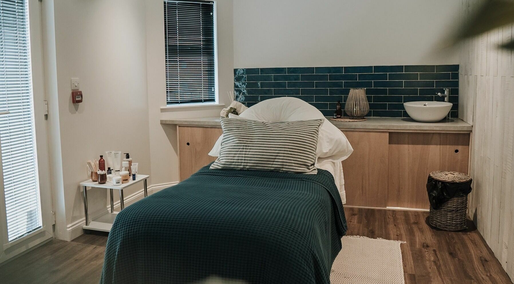 Tranquil treatment room at Beautique in Ryde, England, GB with soothing decor and wellness ambiance.
