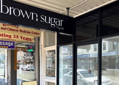 Entrance of Brown Sugar Rozelle, a cozy beauty salon at Rozelle, New South Wales, AU.