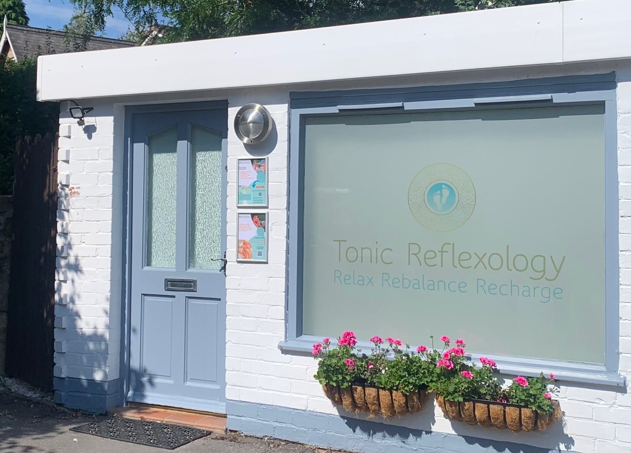 Exterior view of Tonic Reflexology in Derby, England, GB, showcasing its welcoming entrance.