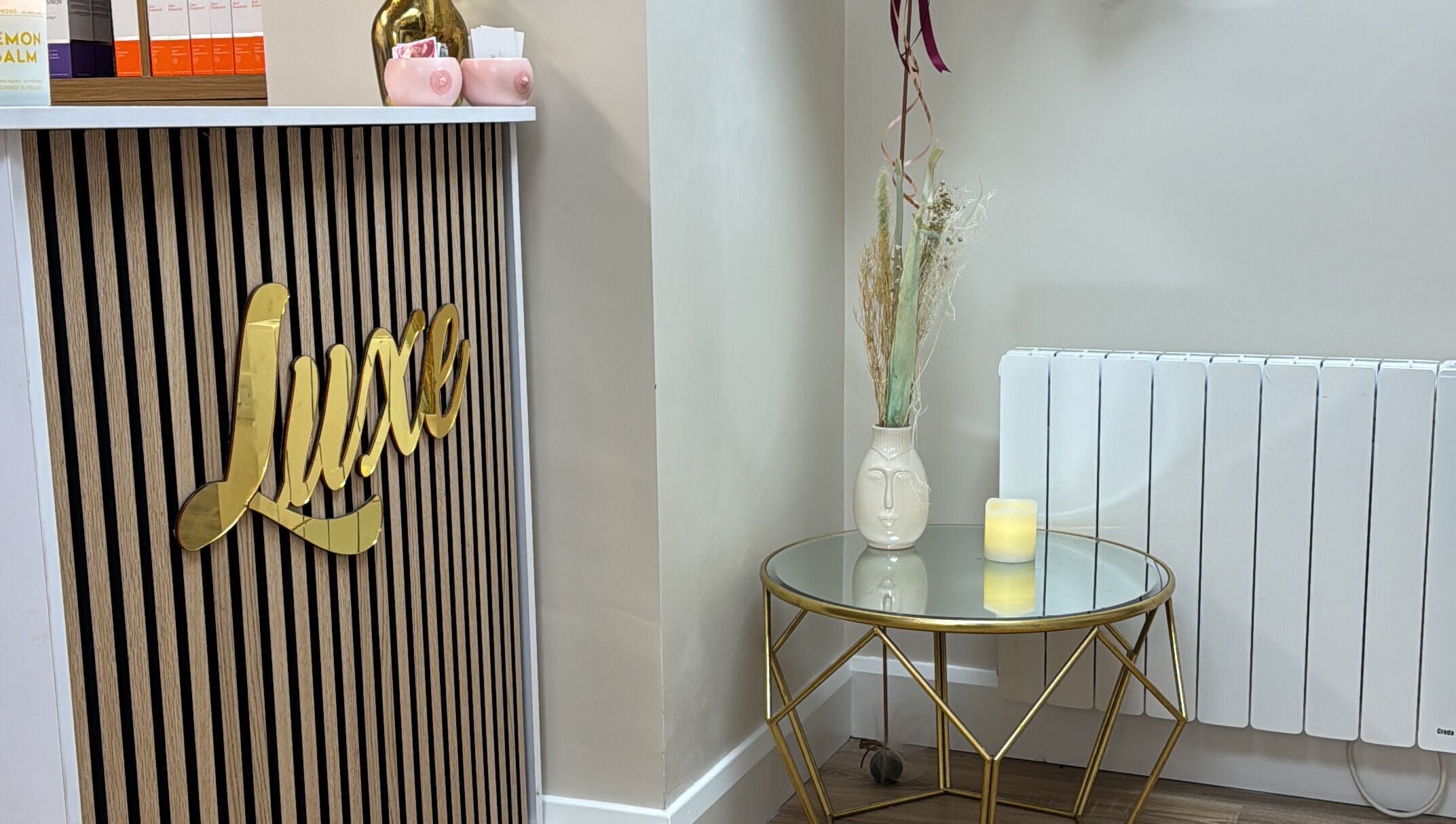 Sophisticated reception at Luxe Skin and Beauty in Dungarvan, County Waterford, IE.