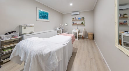 Tranquil treatment room at Justine's Accent on Beauty, Mudgeeraba, Queensland, AU.