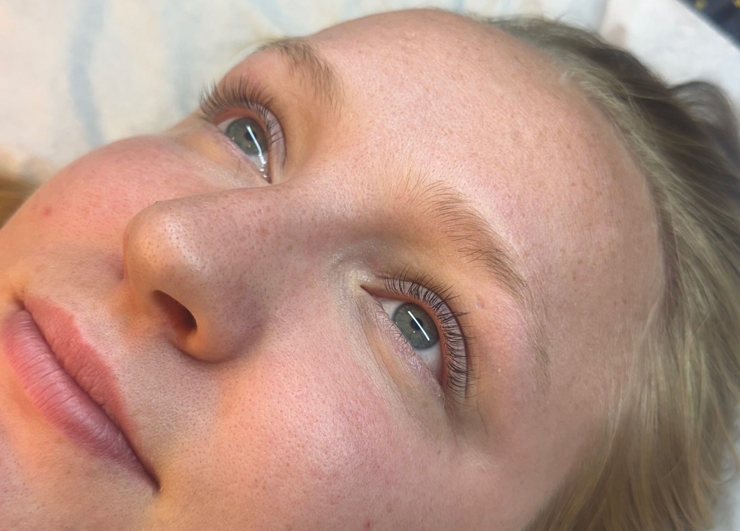 Close-up of a relaxed woman receiving skincare at Chlos Beauty Corner, Callington, England, GB.
