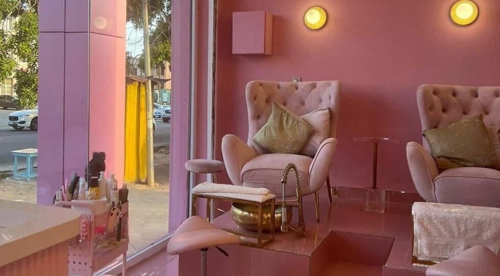 Luxurious pink spa chairs at Lynette's, Accra, Greater Accra Region, GH, set in a serene, inviting atmosphere.