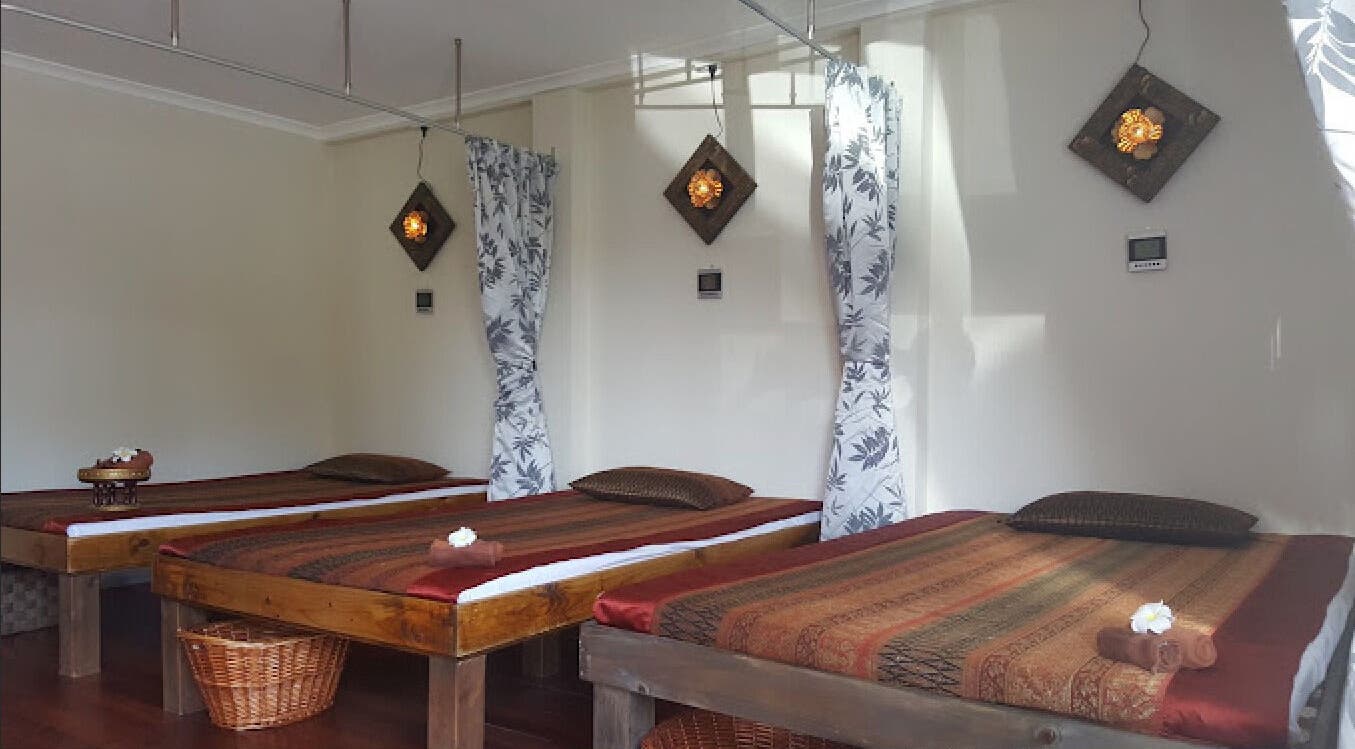 Relaxing massage beds at Rin Thai Massage in Mornington, Victoria, AU, enhanced by calming decor.