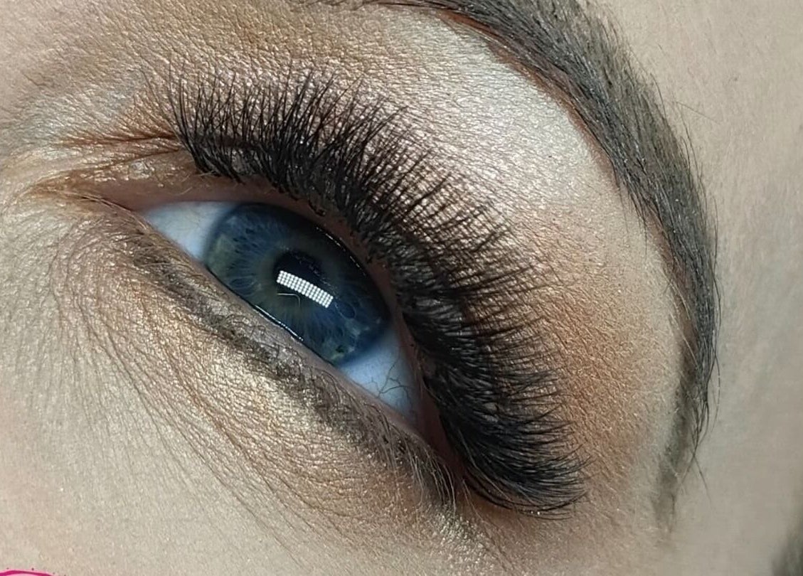 Close-up of expertly done lashes at Pretty Posh Beauty, Krugersdorp, Gauteng, ZA.