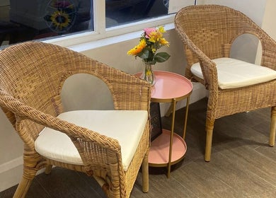 Relaxing wicker seating area at MWM Beauty, County Mayo, County Mayo, IE, perfect for unwinding.