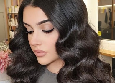Elegant wavy hairstyle at Allure Hair and Co - By Christina, Coburg, Victoria, AU.