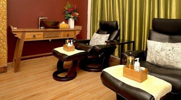 Cozy massage chairs at Serenergy Thai Massage Centre, Armadale, Victoria, AU with elegant decor.