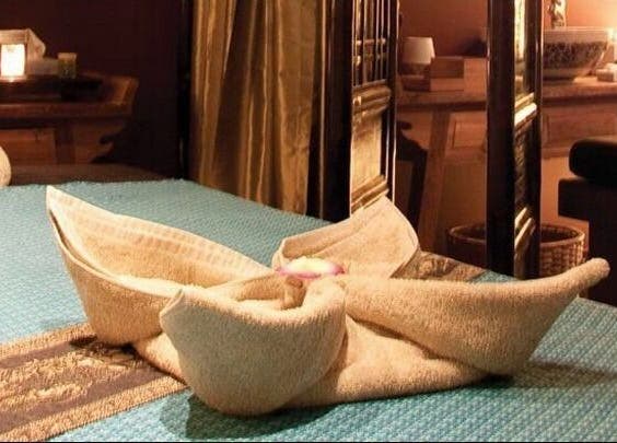 Tranquil massage table setup at Serenergy Thai Massage Centre, Armadale, Victoria, AU.