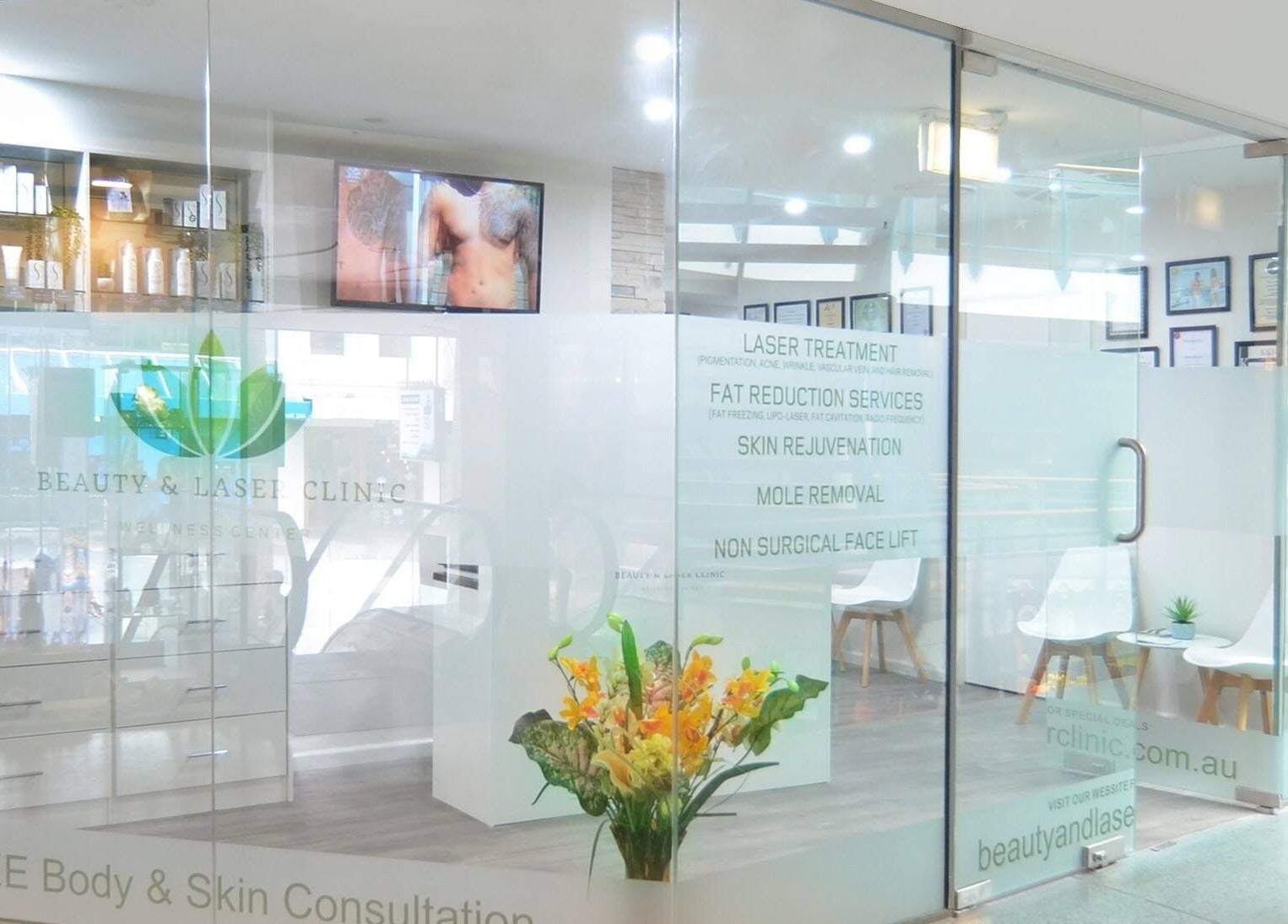 Entrance of Beauty and Laser Clinic - Dee Why in Dee Why, New South Wales, AU with modern interior decor.