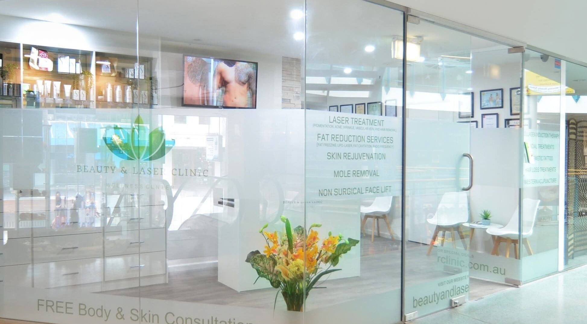 Entrance of Beauty and Laser Clinic - Dee Why in Dee Why, New South Wales, AU with modern interior decor.