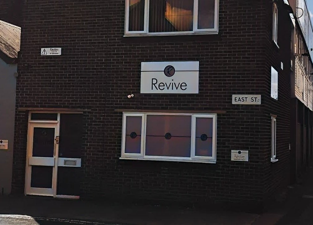 Exterior of Revive Laser Clinic, a brick building on East St, Snodland, England, GB.