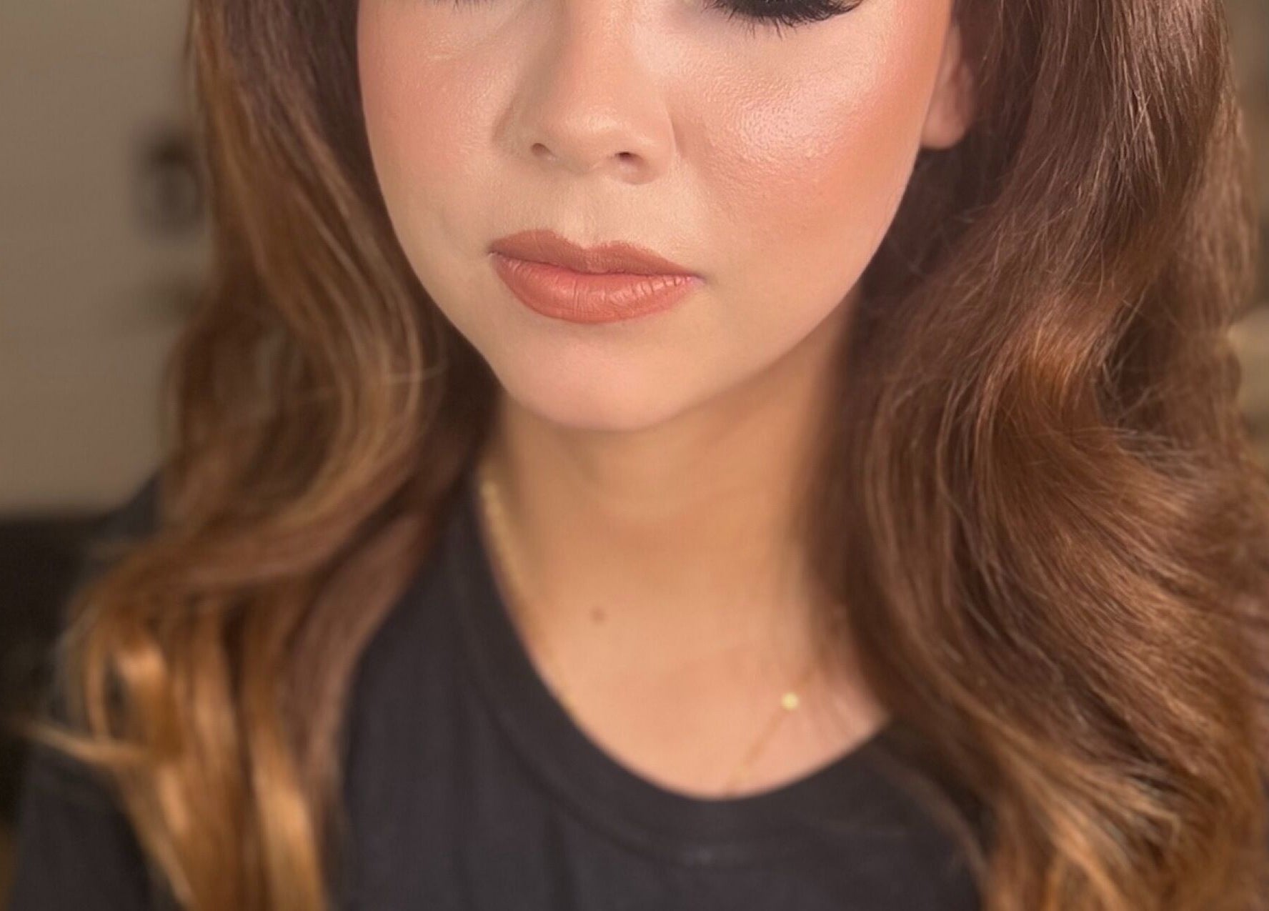 Close-up of a makeup look created at Pink Mantis Beauty in Nashville, Tennessee, US.