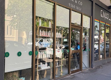 Street view of Hair by Florie in Surry Hills, New South Wales, AU, showcasing stylish salon exterior.