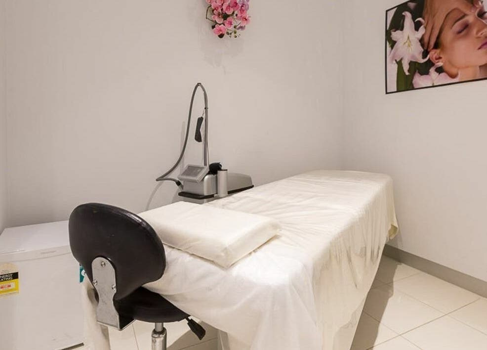 Treatment room at Beauty 4 Life Altona, Melbourne, Victoria, AU with massage bed and serene decor.