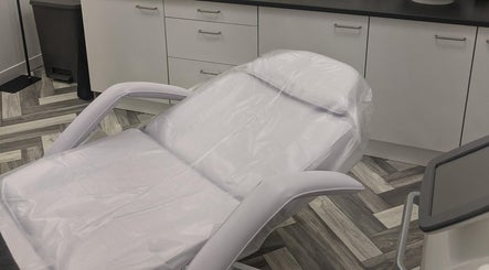 Treatment bed in RSB Aesthetics, Blackburn, England, GB ready for a relaxing session.