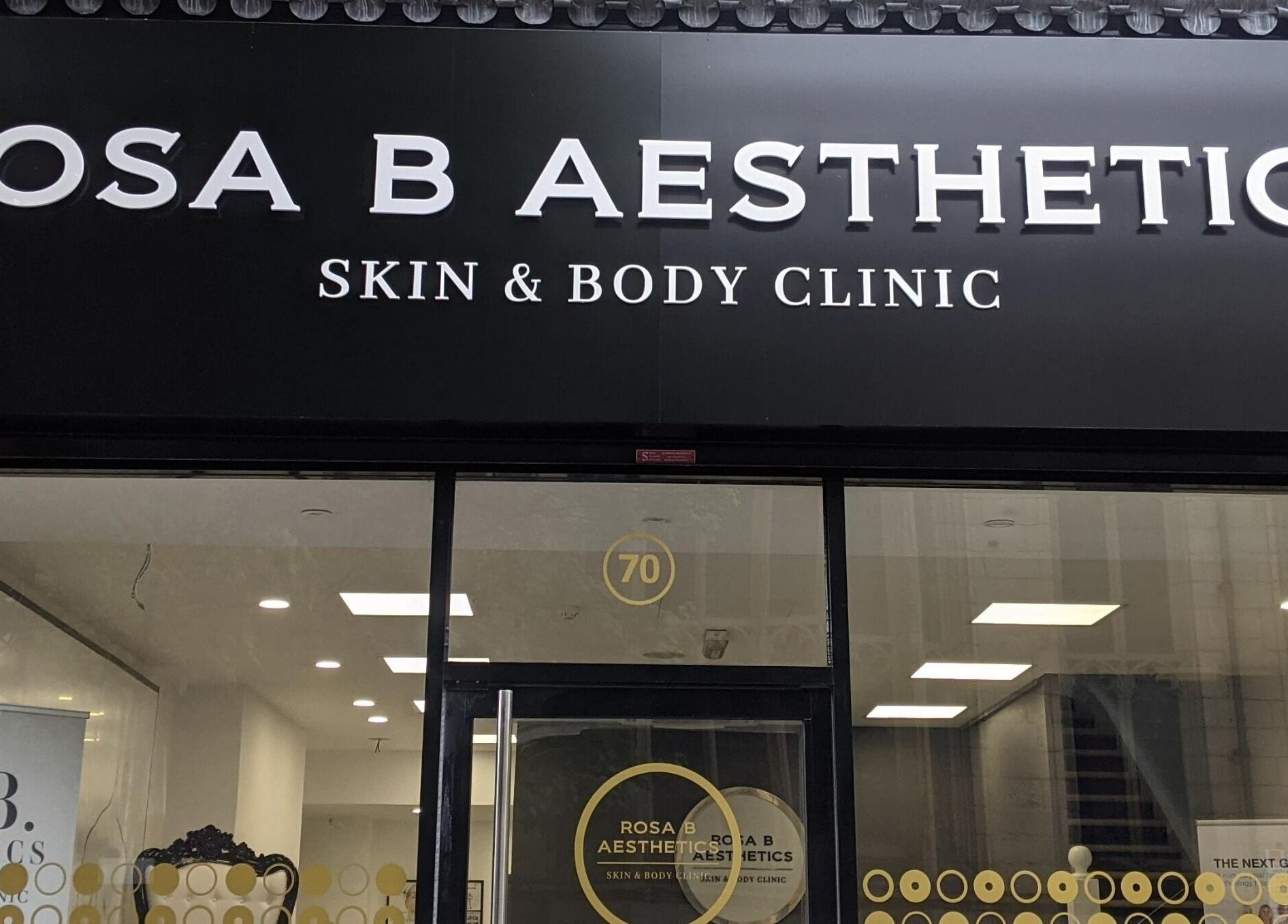 Front view of RSB Aesthetics in Blackburn, England, GB showcasing sleek modern design.