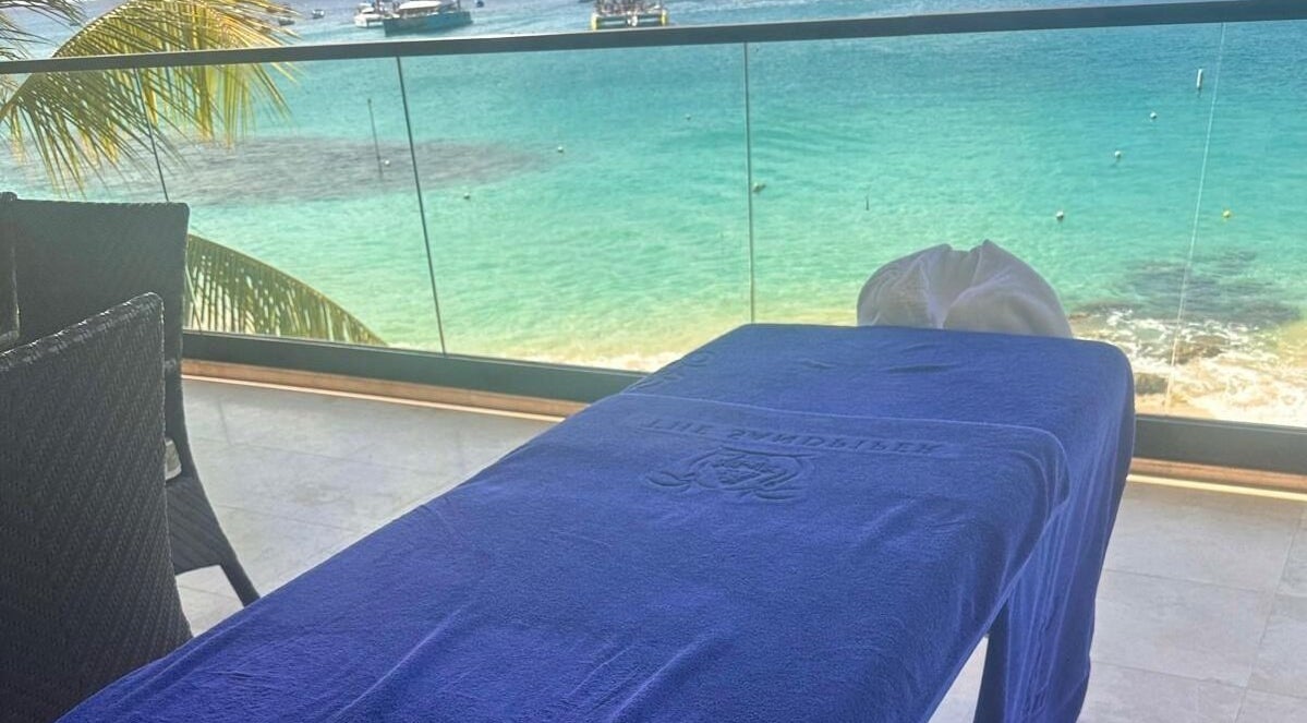 Massage table overlooking ocean at Serenity and Bliss Mobile Massage Barbados, Saint Michael, Saint Michael, BB.