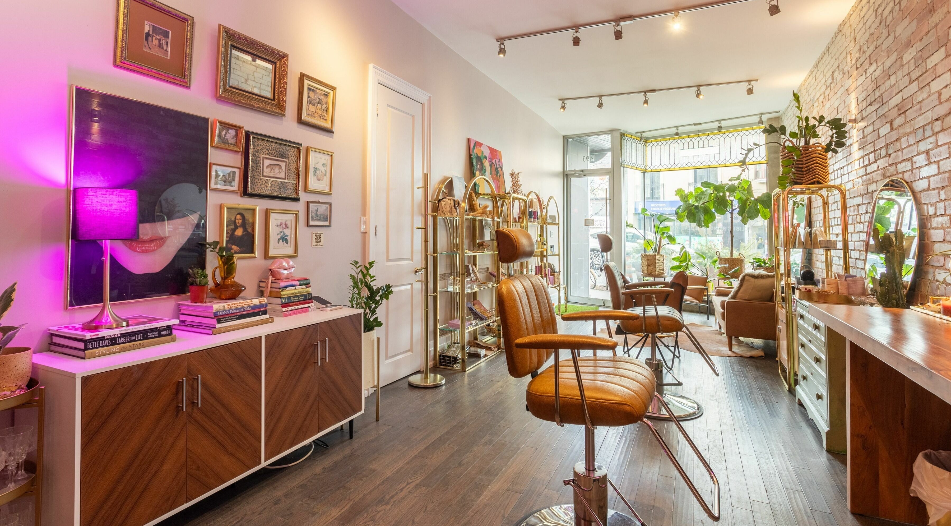 Stylishly decorated interior of The Beauty Collective Holistic Skincare & Wellness in Toronto, Ontario, CA.